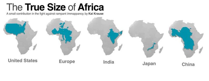 La vraie taille de l'Afrique. 